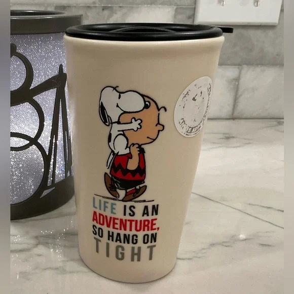 Charlie Brown & Snoopy Hallmark Travel Mug NWOT - Picture 2 of 8